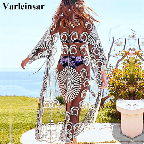 Bikini con bordado de girasol para mujer, traje de baño negro de Crochet, Vestido de playa Sexy para mujer, ropa de playa V2173 2022 ► Foto 1/6