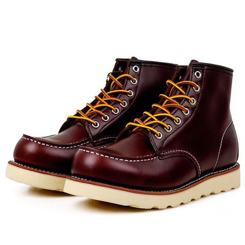 Botas ribeteadas de estilo americano para hombre, de cuero de vaca, italiano, genuino, hecho a mano ► Foto 1/6