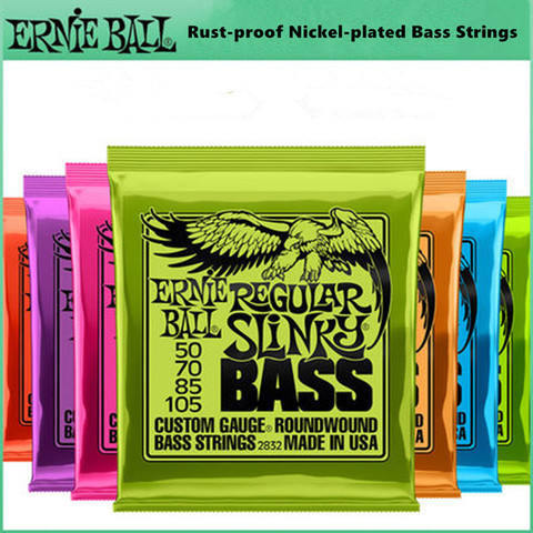 Ernie Ball-cuerdas de Bajo híbridas Slinky, chapadas en níquel, a prueba de óxido, 5 y 4 cuerdas de bajo, instrumentos musicales ► Foto 1/3