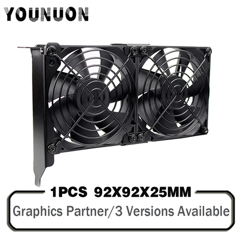 YOUNUON-enfriador VGA Universal Dual, 90mm, Ultra silencioso, chasis de ordenador de escritorio, tarjeta de gráficos PCI, doble ventilador, Partner, 9CM ► Foto 1/6