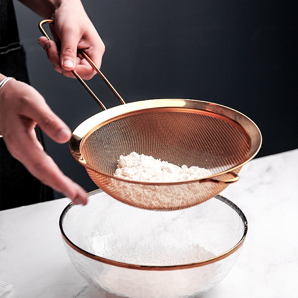 Colador De Harina Con Manivela De Acero Inoxidable - Tamiz Para Harina, Azúcar, 5 Y 8 Tazas De Capacidad