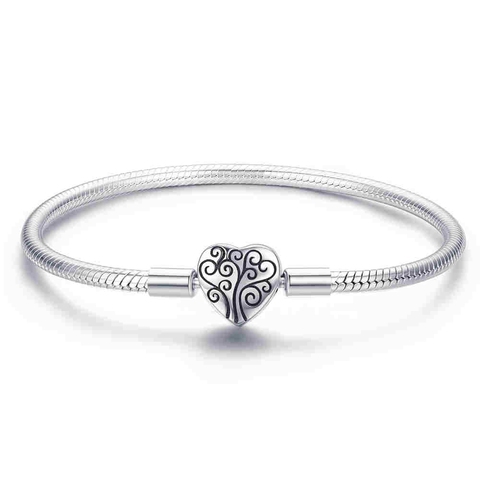 WOSTU genuino 925 plata esterlina cuenta de árbol de la vida pulsera y brazalete para mujer Fit Original marca de joyería de cuentas DIY CQB066 ► Foto 1/6