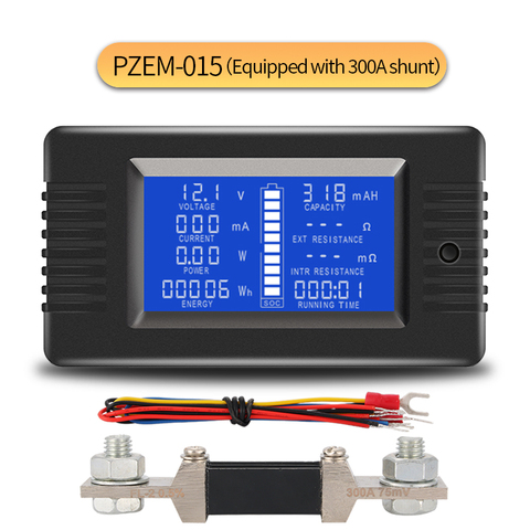 PZEM015 DC 200V 300A voltímetro amperímetro probador de batería de coche capacidad resistencia electricidad voltaje medidor monitor 12v 24v 48v 96v ► Foto 1/6