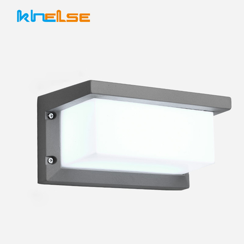 Lámpara LED de pared moderna para exteriores, iluminación de 18W, color gris, para pared de Villa, césped y jardín, resistente al agua, accesorio de iluminación ► Foto 1/6