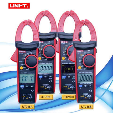 UNI-T serie UT216 600A, valores eficaces auténticos Medidores de pinza digitales, multímetros de rango automático, tensores de corriente de voltaje AC ► Foto 1/6