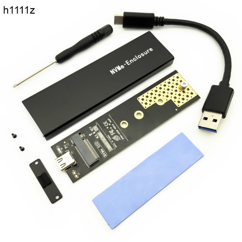NVMe-carcasa para unidad SSD, carcasa de 10Gbps, USB C, Gen2 M, llave PCIe, NVME, M2, carcasa SSD, M2, 2230, 2242, 2260, 2280, M2 ► Foto 1/6