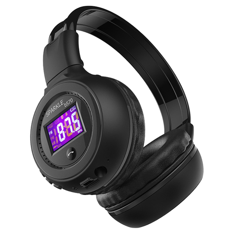 ZEALOT-auriculares estéreo B570 HiFi, inalámbricos por Bluetooth, plegables, con soporte para tarjeta Micro SD y micrófono auxiliar ► Foto 1/6