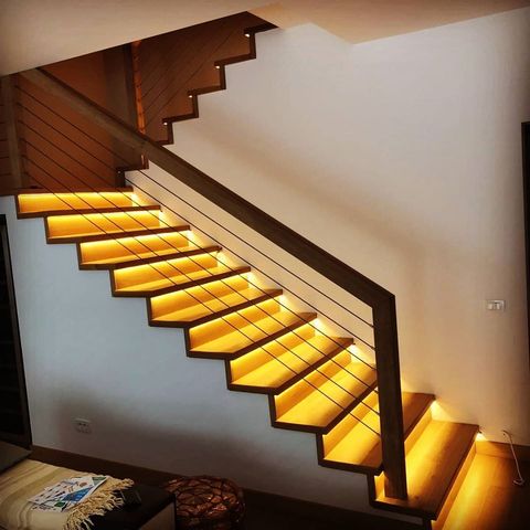 Sensor de luz por movimiento PIR nocturna LED para escaleras, lámpara de noche inteligente recargable, 10 LED, para armario, dormitorio, armario de cocina ► Foto 1/6