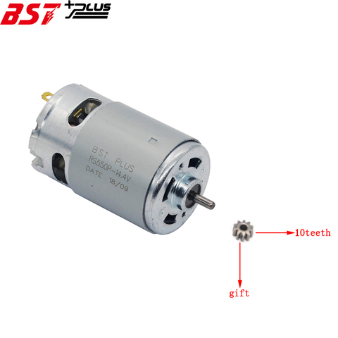 MOTOR RS550 (engranaje de 10 dientes), adecuado para Taladro Inalámbrico BOSCH MAKITA HITACHI DEWALT WORX MILWAUKEE, 20000RPM ► Foto 1/6