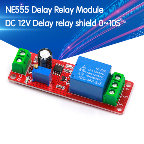 NE555 DK555 temporizador interruptor módulo de desconexión ajustable Módulo de relé de retardo de tiempo DC 12V delay relay shield 0 ~ 10S ► Foto 1/6