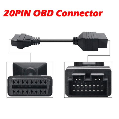 Cable adaptador OBD2 de 20 pines para KIA Sportage, conector OBD de 20 pines, Cable de diagnóstico a conector de conversión de escáner automático ► Foto 1/6