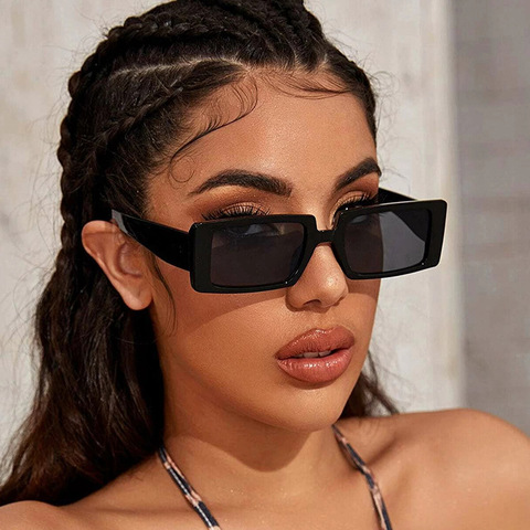 Gafas De sol cuadradas Retro para hombre y mujer, lentes De sol rectangulares pequeñas De viaje, De marca De lujo, Estilo Vintage, 2022 ► Foto 1/6