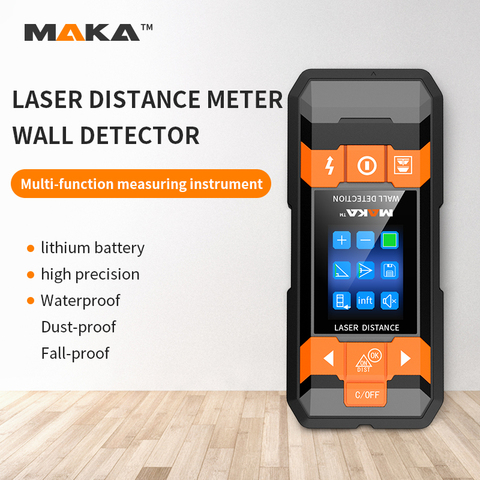 Maka-detector de pared multifuncional para electricista, alambre de pared de acero y madera, detección de cable de tubería de agua, perspe de metal oscuro ► Foto 1/5