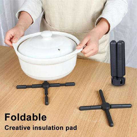 Alfombrilla aislada plegable antideslizante para cocina, resistente al calor, soporte para ollas, bandeja, mesa, olla, Gadget ► Foto 1/6