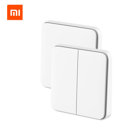 Interruptor de pared inteligente Xiaomi Mijia, interruptor de pared inteligente de doble tecla que funciona con malla BLE, enlace inteligente, Control remoto, Mi Smart Home ► Foto 1/5