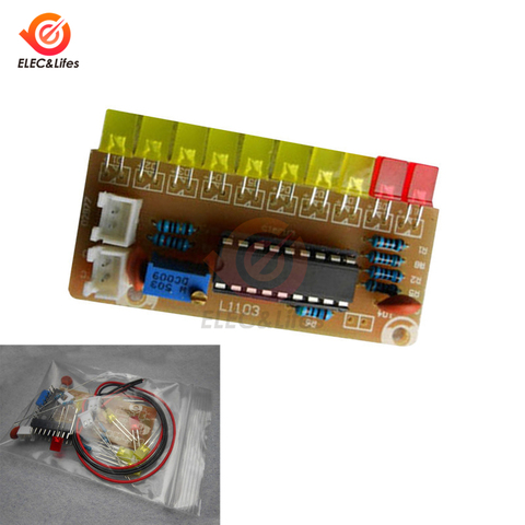 Indicador de nivel de Audio LED de 10 segmentos LM3915, Kit de bricolaje, analizador de espectro de sonido electrónico, módulo de Suite con indicador de nivel ► Foto 1/6