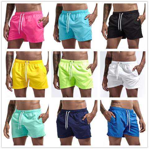 Pantalones cortos de baño de bolsillo para hombre bañador de hombre traje de baño bañador de verano ropa de playa Surf playa pantalones cortos de tabla bóxer ► Foto 1/6