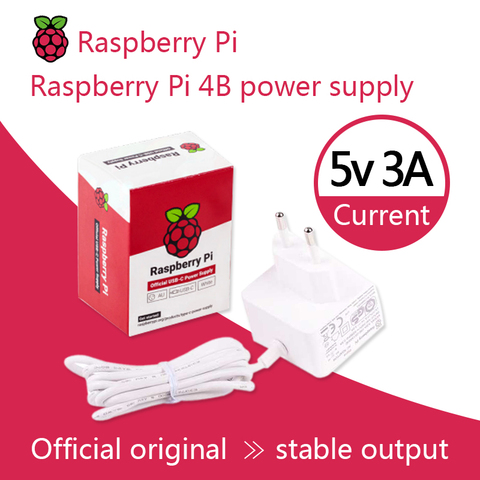 Raspberry Pi 4 15,3 W USB-C fuente de alimentación el Adaptador tipo C oficial y recomendado para Pi4B ► Foto 1/5