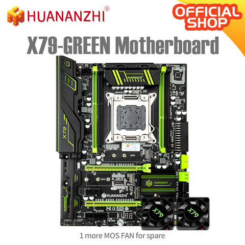 HUANANZHI X79 verde 2,49 V3.1 X79 placa base LGA2011 ATX USB3.0 SATA3 PCI-E NVME M.2 SSD soporte REG ECC memoria y Xeon E5 ► Foto 1/5