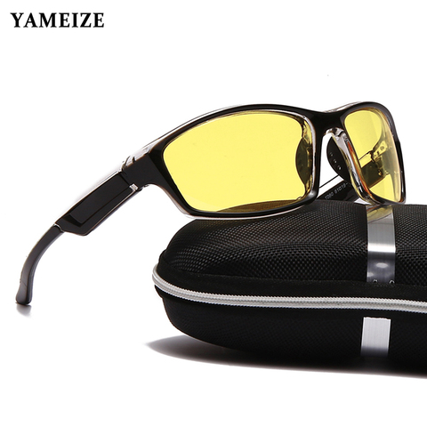 YAMEIZE-gafas De Sol polarizadas para hombre y mujer, lentes De Sol deportivas cuadradas clásicas con visión nocturna, UV400 ► Foto 1/6