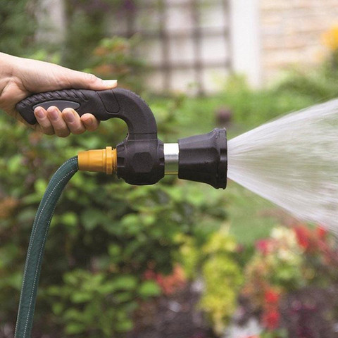 Manguera de limpieza portátil potente y de alta presión para coche, boquilla de bombero, pistola de pulverización de agua para jardín, riego de césped, envío directo ► Foto 1/6