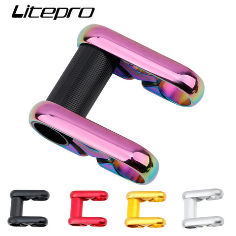 Litepro-Manillar Horizontal para bicicleta, doble eje, 25,4 MM, plegable, ultraligero, hueco completo, aleación de aluminio SP8 modificado, 412 ► Foto 1/6