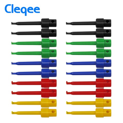 Cleqee-Clip de gancho de prueba P5001 20 piezas SMD IC, sonda de cobre para Cable de prueba electrónico, soldadura de 30V/10A ► Foto 1/6