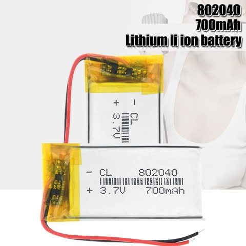 3,7 V Lipo células 802040, 700mah batería recargable de polímero de litio para MP3 MP4 GPS grabadora de coche auriculares Bluetooth de baterías ► Foto 1/6