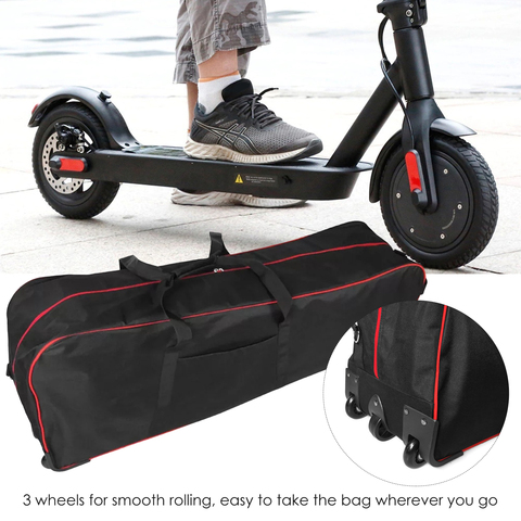 Bolsa de transporte plegable para patinete eléctrico, bolsa de transporte de gran capacidad de 10 pulgadas con ruedas ► Foto 1/6