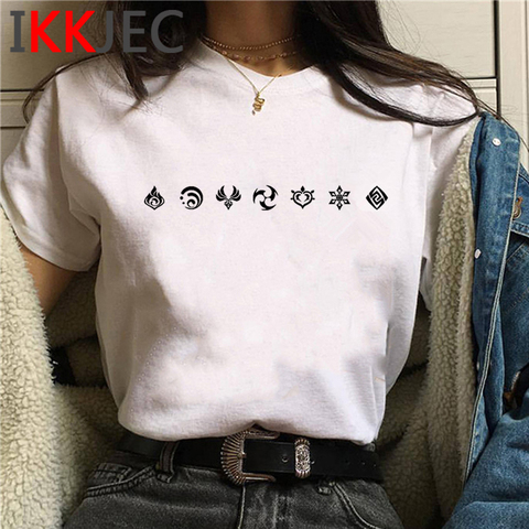 Genshin-Camiseta de impacto para hombre, ropa de calle con gráfico harajuku kawaii ulzzang, estética japonesa ► Foto 1/6