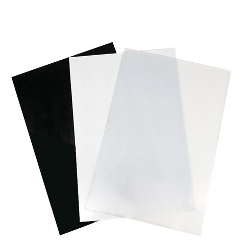 Tablero de plástico abs transparente blanco negro modelo hoja plana sólida para modelo de mesa de arena que hace 200x300mm 1mm 2mm 3mm 5mm de espesor ► Foto 1/4