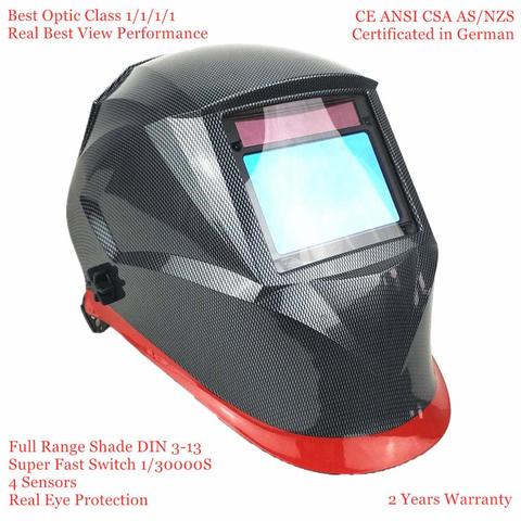 Casco de soldadura clase óptica 1111 Pantalla Completa 3-13 área de visión 100x65mm Máscara de Soldadura ► Foto 1/6