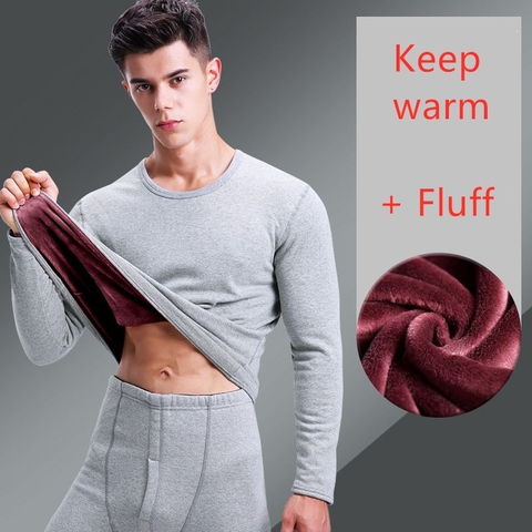 Ropa interior térmica para hombre y mujer, conjunto de camisa y pantalones térmicos de lana gruesa y cálida, para invierno, 2022 ► Foto 1/6