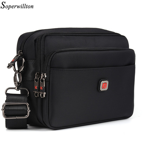 Bolso Soperwillton para hombre, bolso de marca para hombre, bolso Oxford para hombre, bandolera para hombre, marca famosa, diseño negro, Bolsa Masculina #1053 ► Foto 1/6