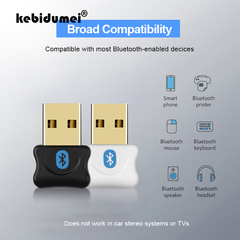 Adaptador de Dongle Bluetooth V5.0 con USB, Aux Audio Bluetooth 5,0, receptor de música, altavoz, transmisor para PS4, ordenador, PC y ratón ► Foto 1/6