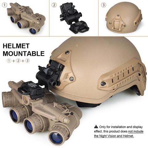 Adaptador de montaje de visión nocturna PPT Tactical L4G24, adaptador de casco ajustable para casco de montaje L4 G24 CNC Fast OPS PJ MH GZ240049 ► Foto 1/6