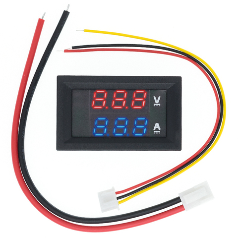 DC 0-100 V 10A voltímetro digital amperímetro display dual detector de voltaje current meter panel AMP Volt gauge 0.28 