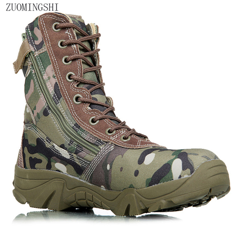 2017 nuevos hombres botas militares camuflaje y negro botas de combate táctico asker bot hombres kamuflaj bot zapatos del ejército hombres escalada zapatos ► Foto 1/5