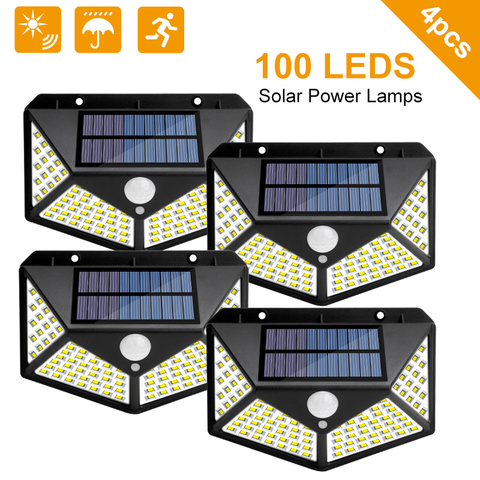 Luz LED Solar para exteriores, Sensor de movimiento, luz Solar impermeable, decoración de jardín, luces de calle, lámpara de pared alimentada por energía Solar a prueba de agua ► Foto 1/6