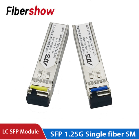 Módulo SFP LC de 1Gb transceptor de fibra óptica, módulo de interruptor sfp de fibra Gigabit, 3-80km, Compatible con interruptor Mikrotik ► Foto 1/6