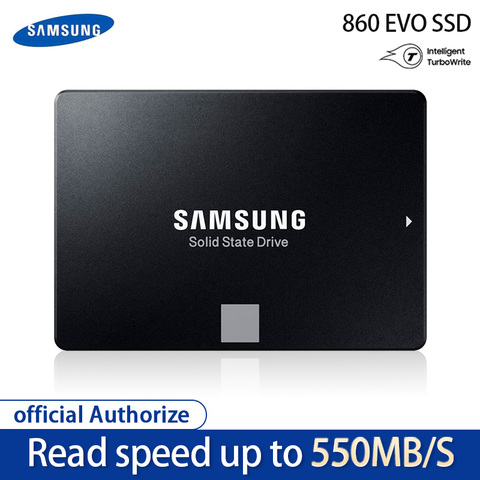 Samsung-disco duro de estado sólido 100% EVO SSD, 1TB, 860 GB, 500GB, SATA3, 250 pulgadas, para ordenador portátil, PC de escritorio, HD, SSD4T, 2,5 ► Foto 1/6