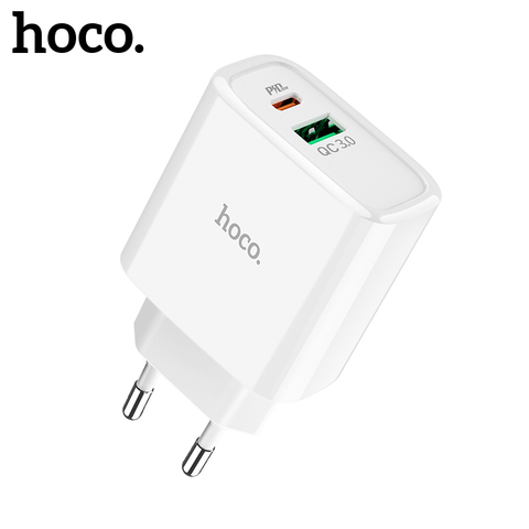 HOCO cargador USB de carga rápida de QC4.0 QC 3,0 ue nos enchufe de tipo C cargador rápido PD USB cargador para iPhone 11 Pro Max X Xiaomi 10 ► Foto 1/6