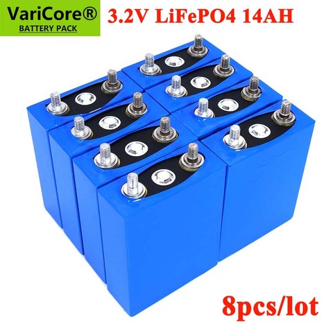 8 Uds 3,2 V 14Ah Paquete de batería LiFePO4 Fosfato de 14000mAh para 4S 12V 24V coche de la motocicleta motor baterías modificación níquel ► Foto 1/6