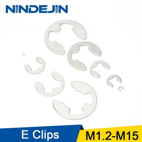 10-100 Uds E clip de seguridad arandela de acero inoxidable 304 m1.2 m1.5 m2 m2.5 m3 m4 m5 m6 m7 m15 externa anillo de retención clip para eje ► Foto 1/6