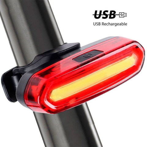 Luz de bicicleta de 120 lúmenes, luz trasera LED recargable por USB para ciclismo, luz trasera impermeable para bicicleta de montaña, accesorios para bicicleta ► Foto 1/6