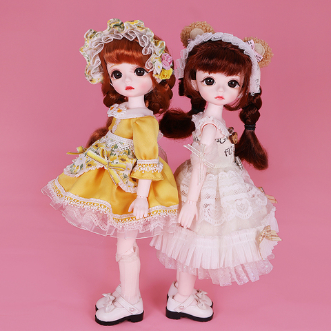 Muñecas BJD de 28 articulaciones para niñas, Hada de los sueños 1/6 BJD con ropa, zapatos, estilo Pastoral, juego completo de bolas articuladas de 28cm, juguete para regalo DIY ► Foto 1/6