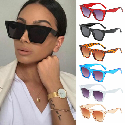 Gafas de sol cuadradas de moda para mujer, lentes de sol cuadradas de diseñador de lujo para hombre, gafas de sol tipo ojo de gato, clásicas, protección UV400 para exteriores ► Foto 1/1