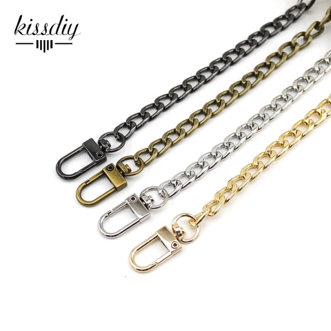 40-120CM 8mm W cadena de Metal para bolso de la manija correa de bolso de hombro, bolso cadena accesorios de oro/Negro/plata/bronce ► Foto 1/6