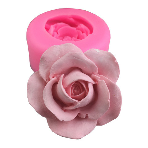 DIY 3D flor de Rosa de silicona jabón molde Fondant molde pastel molde yeso aromaterapia hecha a mano gota pegamento ► Foto 1/5