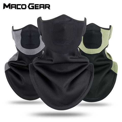 Invierno Bandana polar máscaras cálido Neck Gaiter de oreja del deporte de la cubierta de esquí Snowboard senderismo ciclismo negro tubo de la bufanda de las mujeres de los hombres ► Foto 1/6